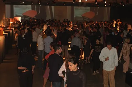 Guests at the dpot exhibition at the MAM